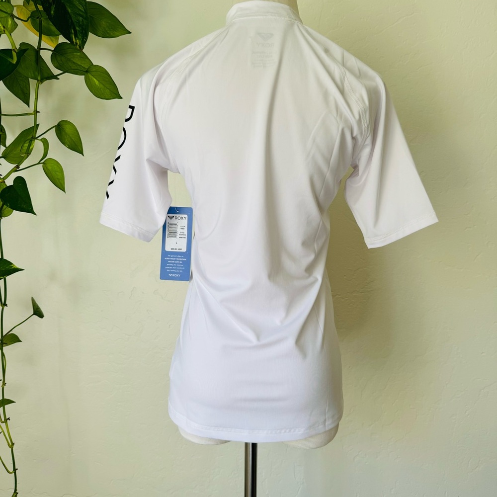 NWT Roxy UPF+ 50 White Rash Guard - Picture 9 of 11